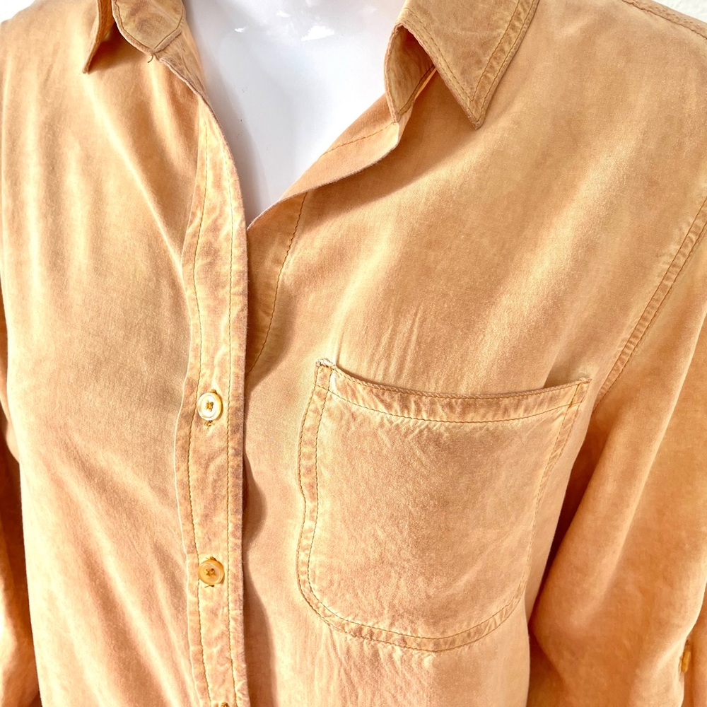 Velvet Heart 100% Rayon Long Sleeve Button-Down Shirt -S